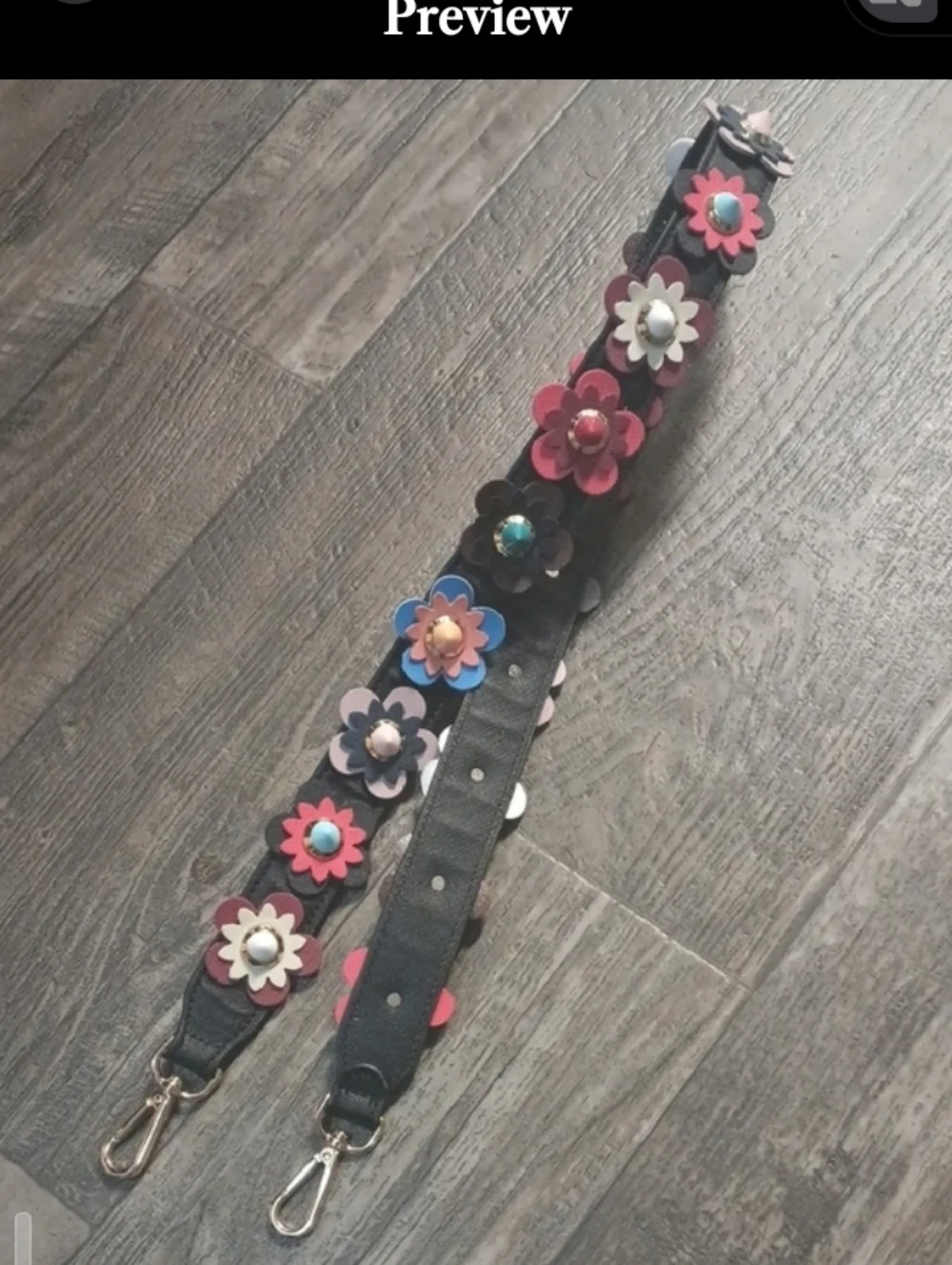 Handbag Replacement Strap with Gold Accessories